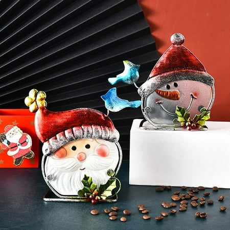 Premier Decorations Christmas Ceramic Candle Holder Santa Reindeer Snowman NEW